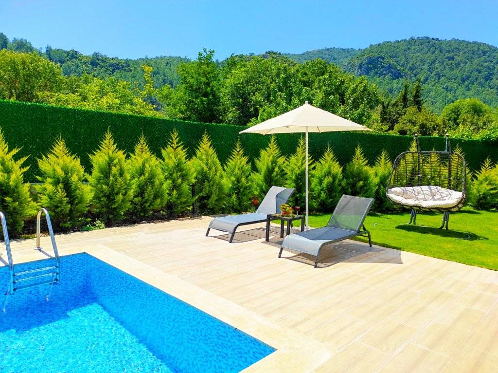 Fethiye Kayaköy'de Muhteşem Doğada, Özel Havuzlu, Modern Villa