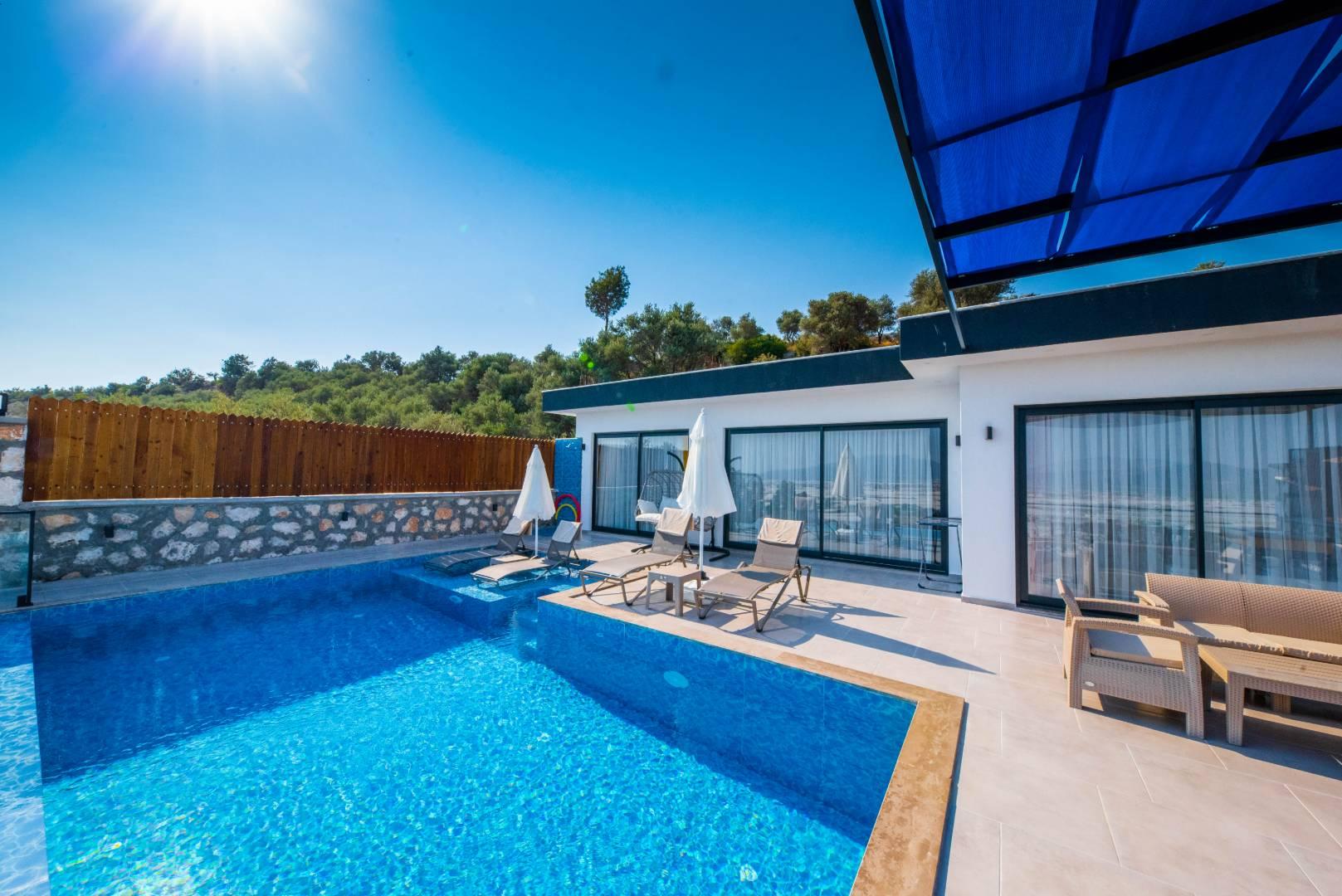 Kaş Çavdır'da Doğa İçerisinde, Özel Havuzlu, 5 Kişilik Villa-43908