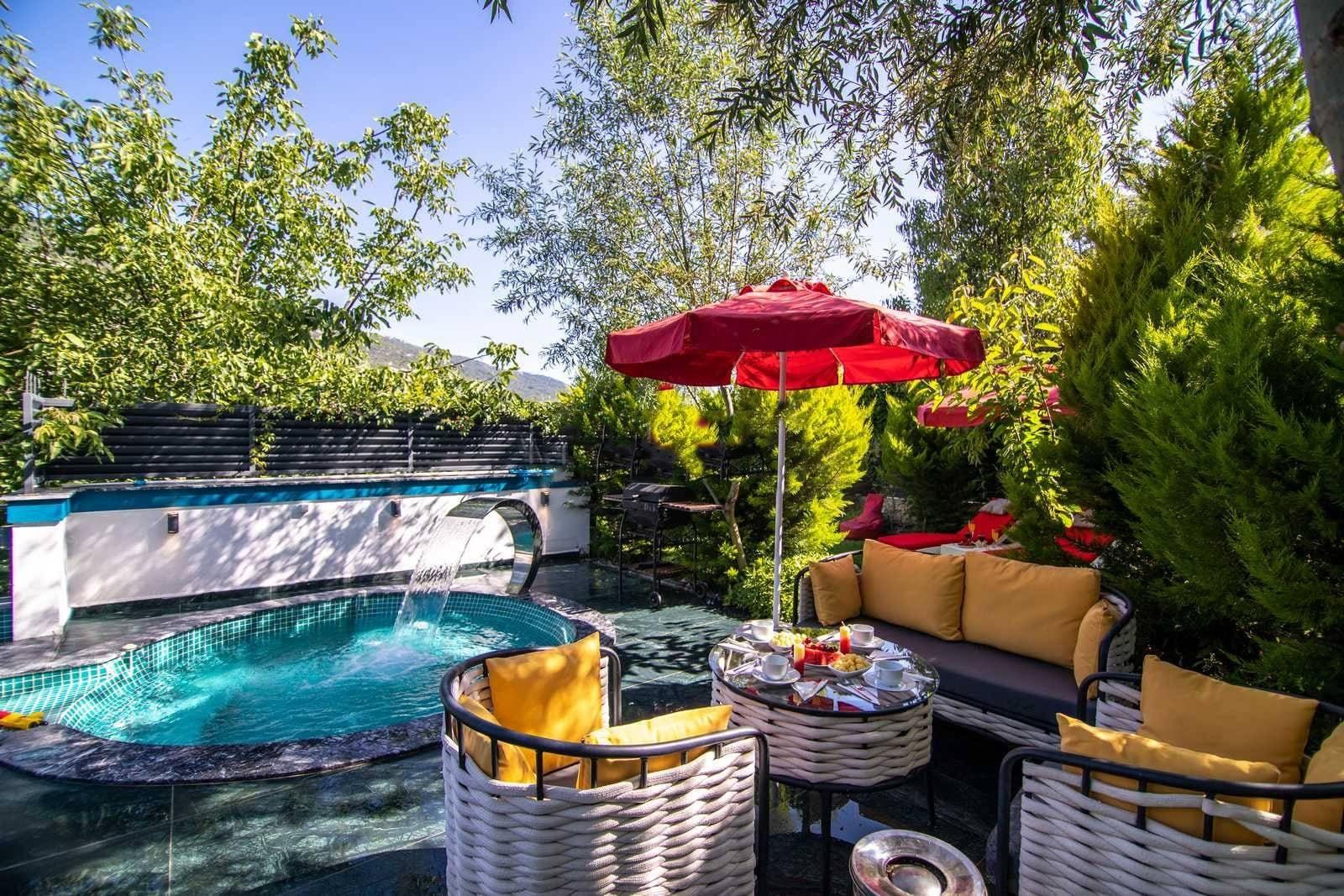 Kaş İslamlar'da Muhteşem Doğa İçerisinde Özel Havuzlu, Jakuzili Villa-42525