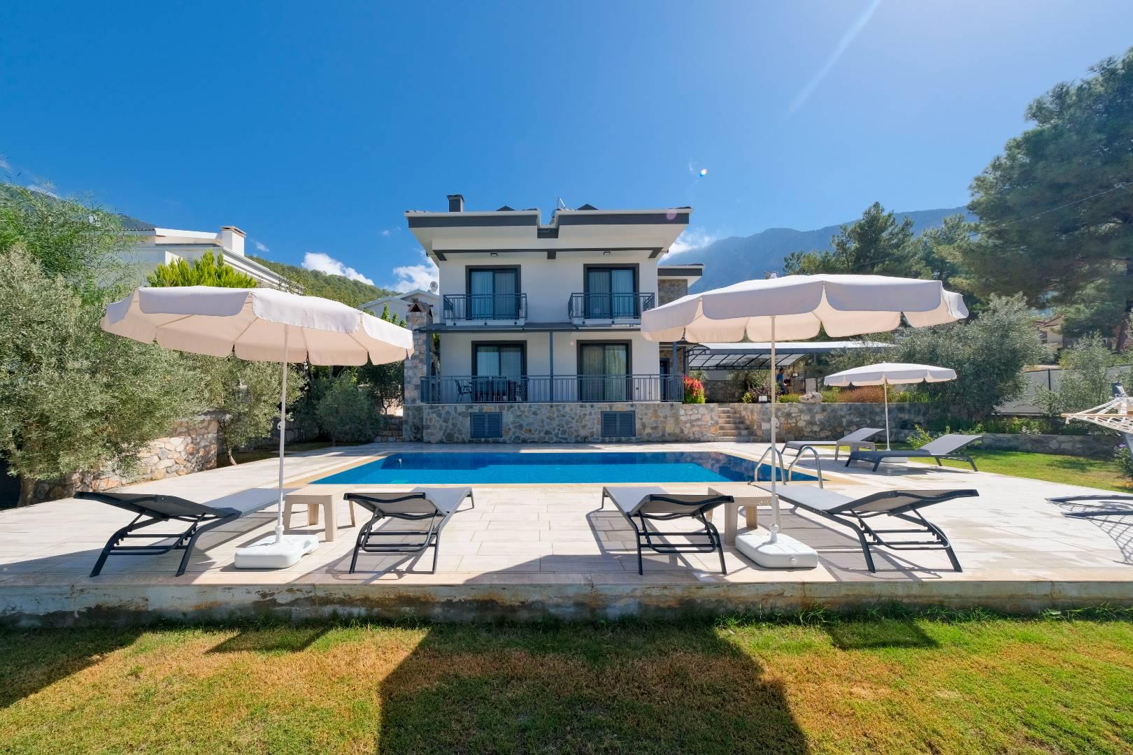 Fethiye Ölüdeniz'de Doğa Manzaralı, Özel Havuzlu, Lüks Villa-18418