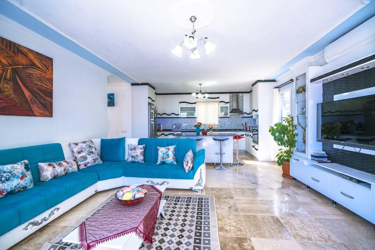 Kaş İslamlar'da Sessiz ve Huzurlu Doğada, Özel Havuzlu, Şık Villa-19497