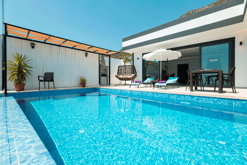 Kaş Kördere'de Muhteşem Deniz Manzaralı, Özel Havuzlu, Kiralık Villa-22001