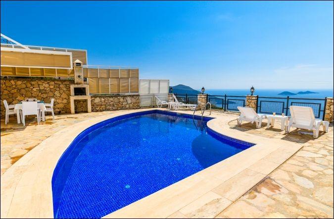 Kaş Kalkan'da Deniz Manzaralı, Özel Havuzlu, Modern Villa-20656