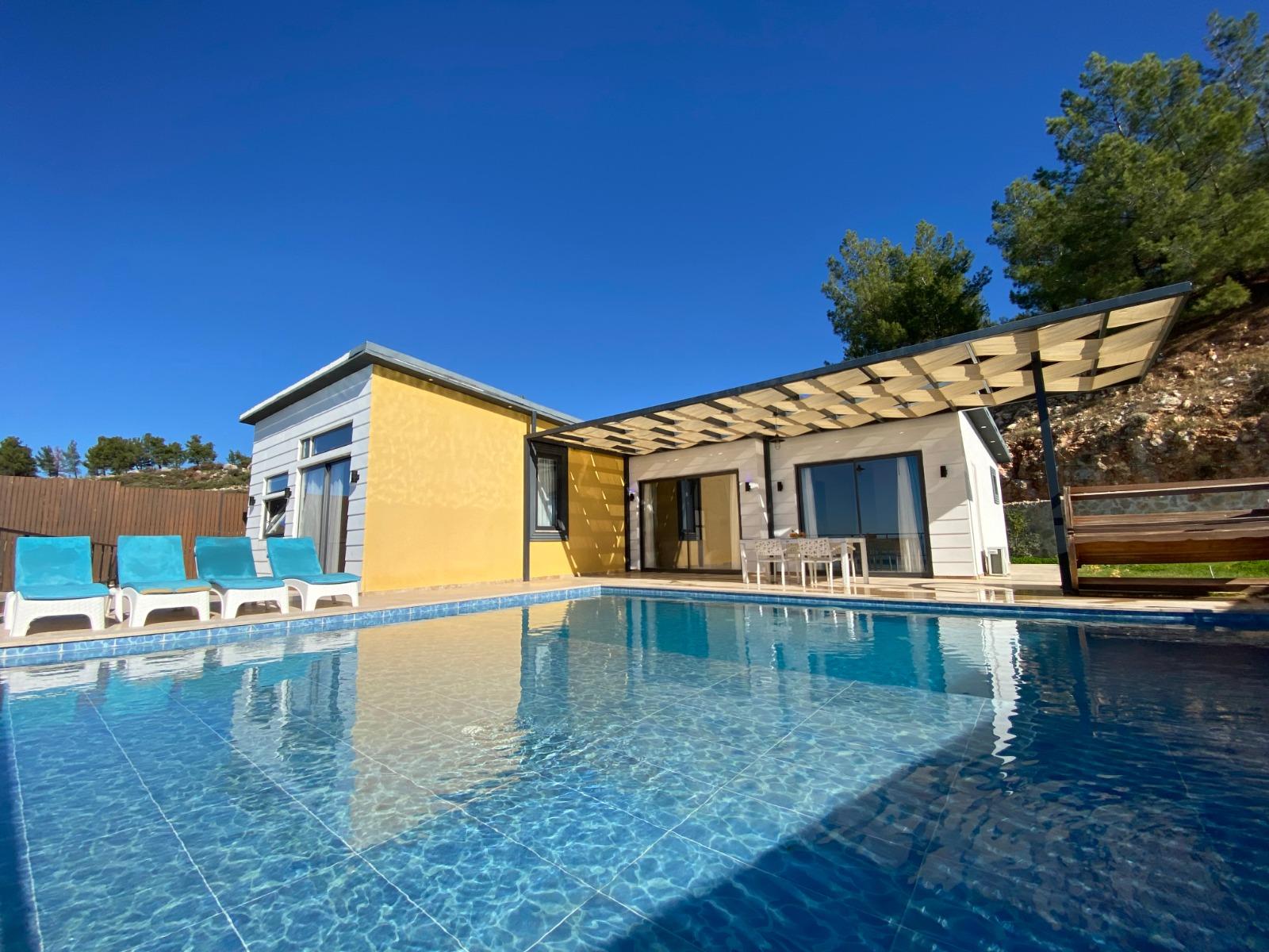 Kaş Üzümlü'de Doğanın İçinde, Özel Havuzlu, 4 Kişilik Villa-24409