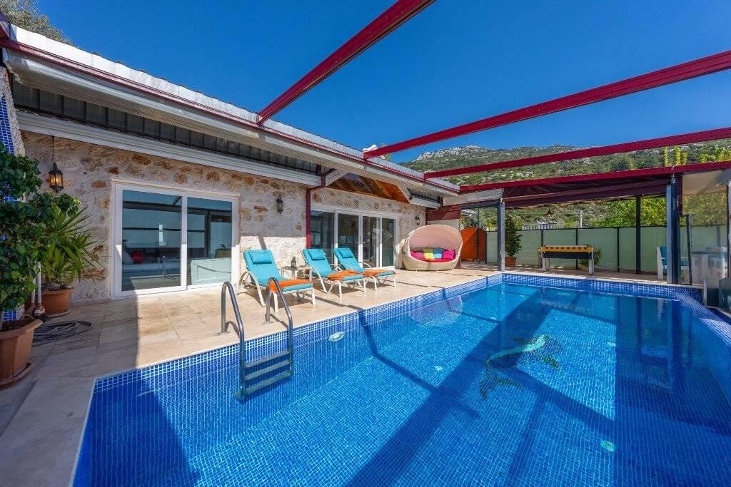 Kaş İslamlar'da Doğayla İç İçe, Isıtmalı Havuzlu, Jakuzili Villa-12089
