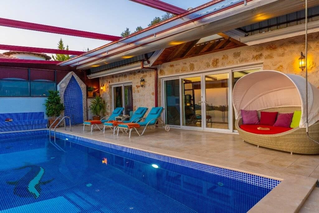 Kaş İslamlar'da Doğayla İç İçe, Isıtmalı Havuzlu, Jakuzili Villa-12089