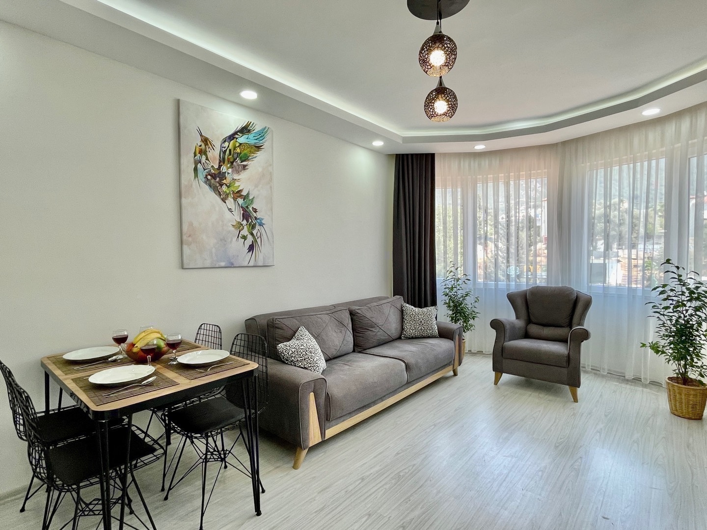 Fethiye'de Modern Tasarıma Sahip, 1+1, Yazlık, Kiralık Suit