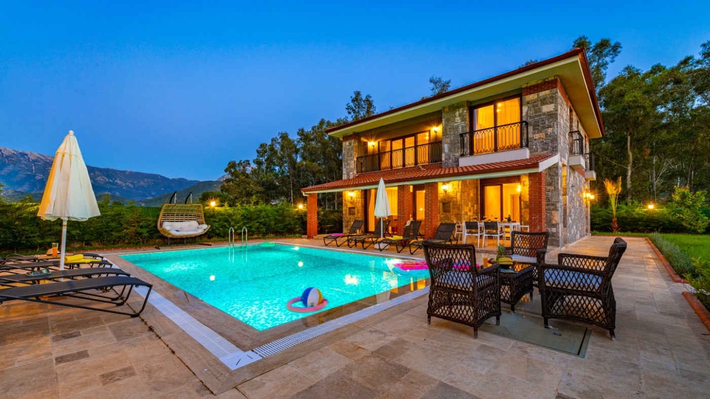 Fethiye Kayaköy'de Doğa İle İç İçe, Özel Havuzlu, 6+1 Ferah Villa