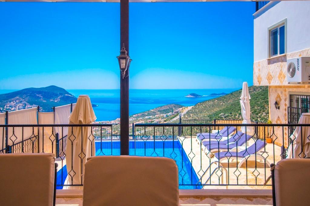 Kalkan Akbel'de Deniz Manzaralı, Özel Havuzlu, Korunaklı Villa-13884