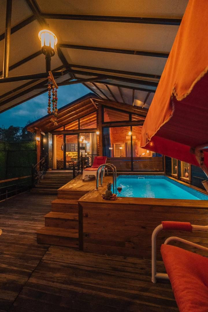 Sapanca Kırkpınar'da Göl Manzaralı, Jakuzili, Tatil Evi-20436