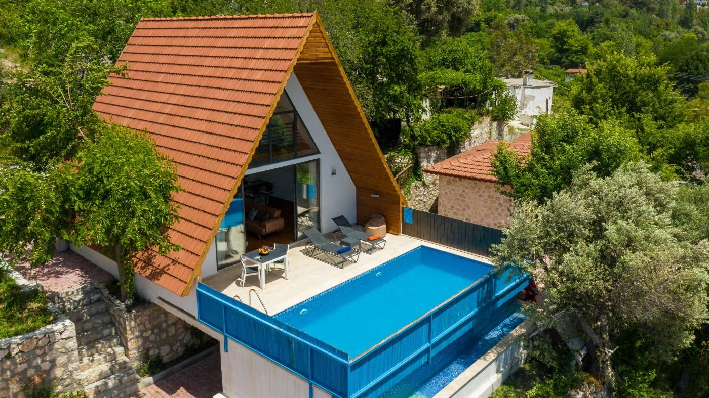 Kaş İslamlar'da Enfes Doğa Manzaralı, Özel Havuzlu, Balayı Villası-22781