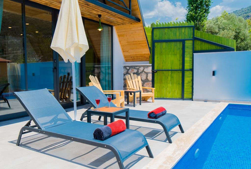 Kaş İslamlar'da Muhteşem Doğada, Özel Havuzlu, Şık Bungalov-19643