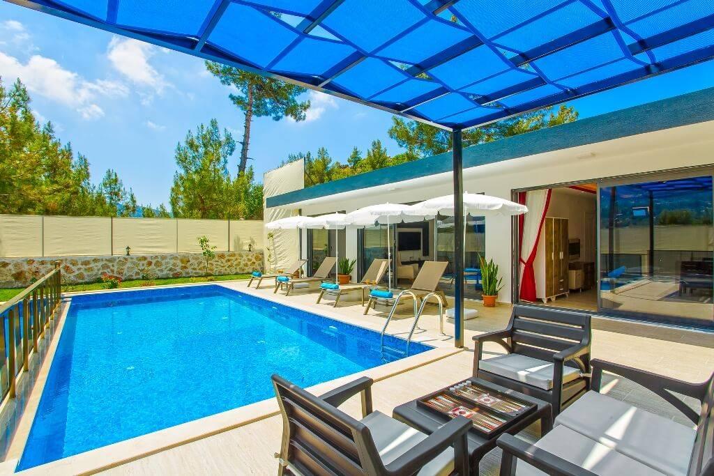 Kaş İslamlar'da Huzur Dolu Doğada, Özel Havuzlu, Geniş Bahçeli Villa-30306