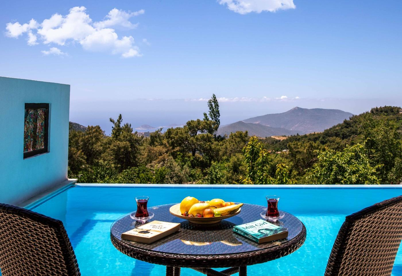 Kalkan İslamlar'da Eşsiz Doğa Manzaralı, Özel Havuzlu, Kiralık Villa-22783