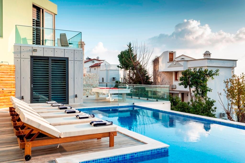 Kaş Kalkan'da Deniz Manzaralı, Özel Havuzlu, Estetik Villa-24300