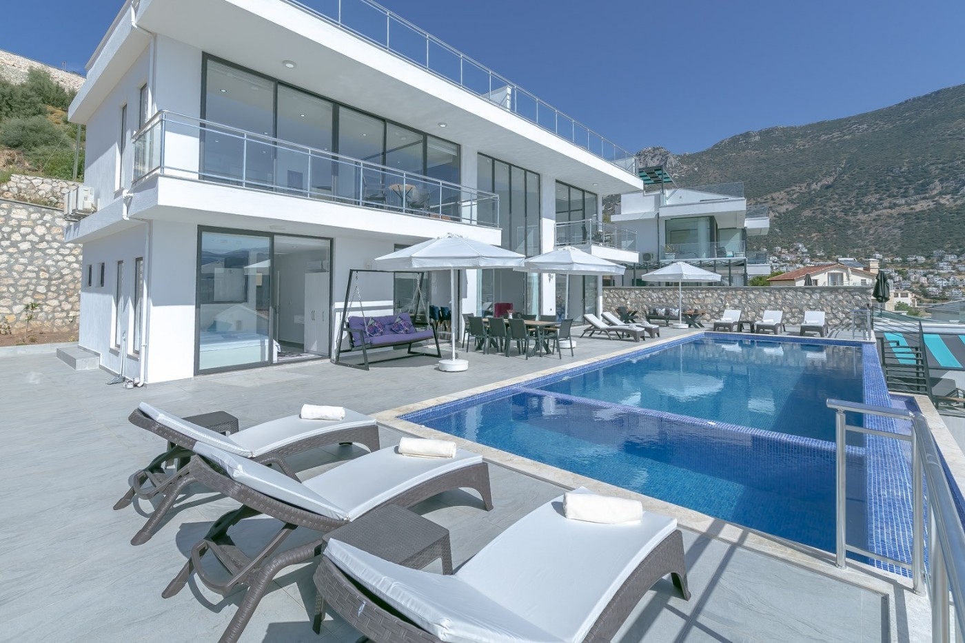 Kalkan'da Deniz ve Doğa Manzaralı, Sonsuzluk Havuzlu, Jakuzili Villa