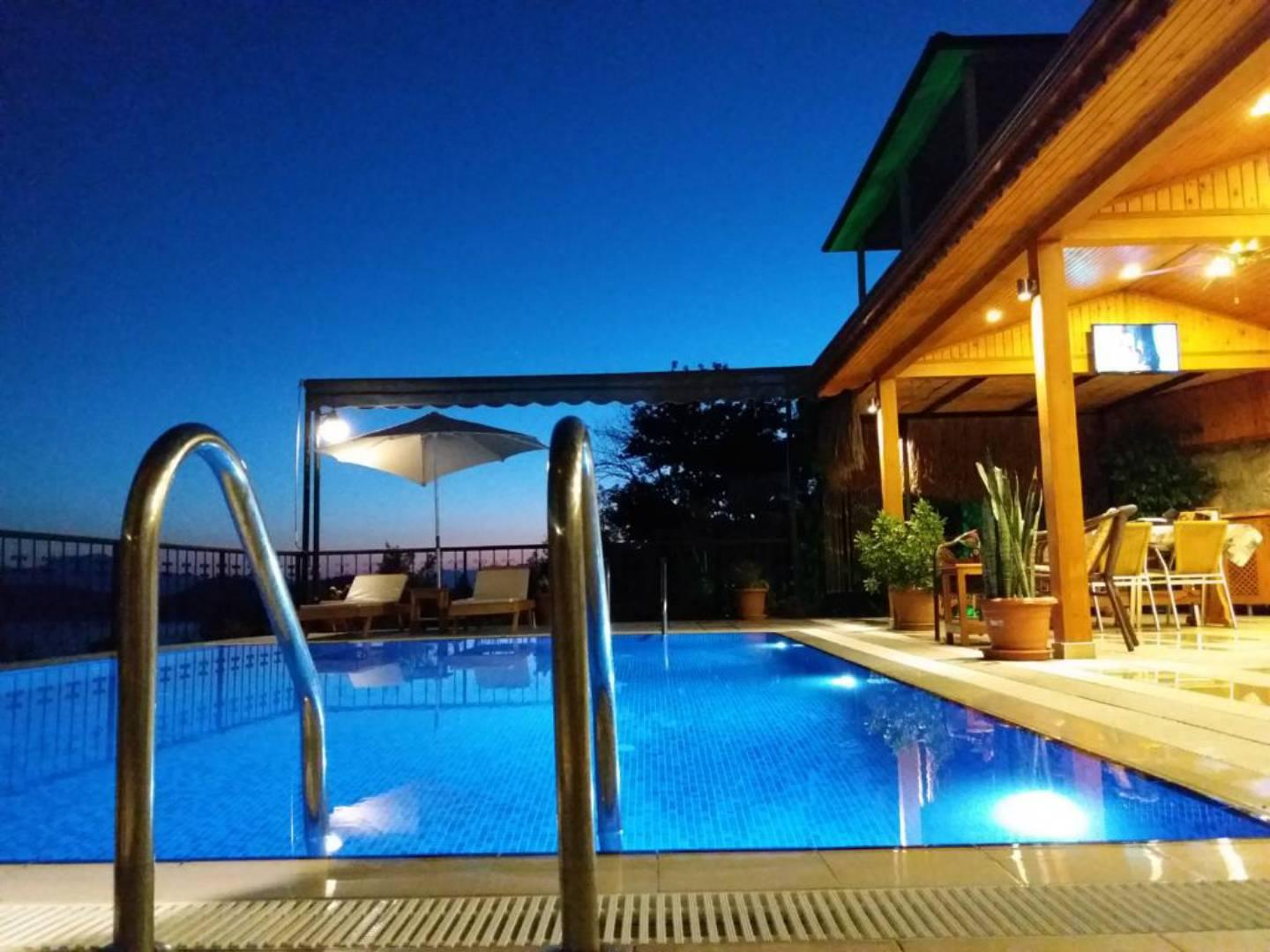 Marmaris Söğüt'te Deniz ve Doğa Manzaralı, Özel Havuzlu, Kiralık Villa-27511