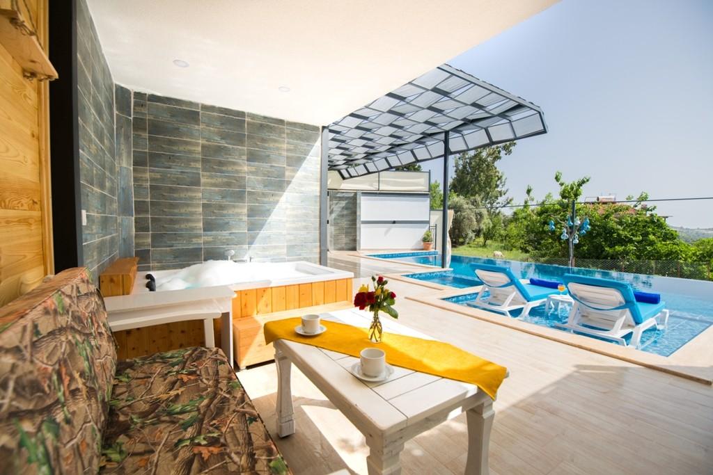 Kalkan İslamlar'da Doğa Manzaralı, Özel Havuzlu, Jakuzili Villa-19691