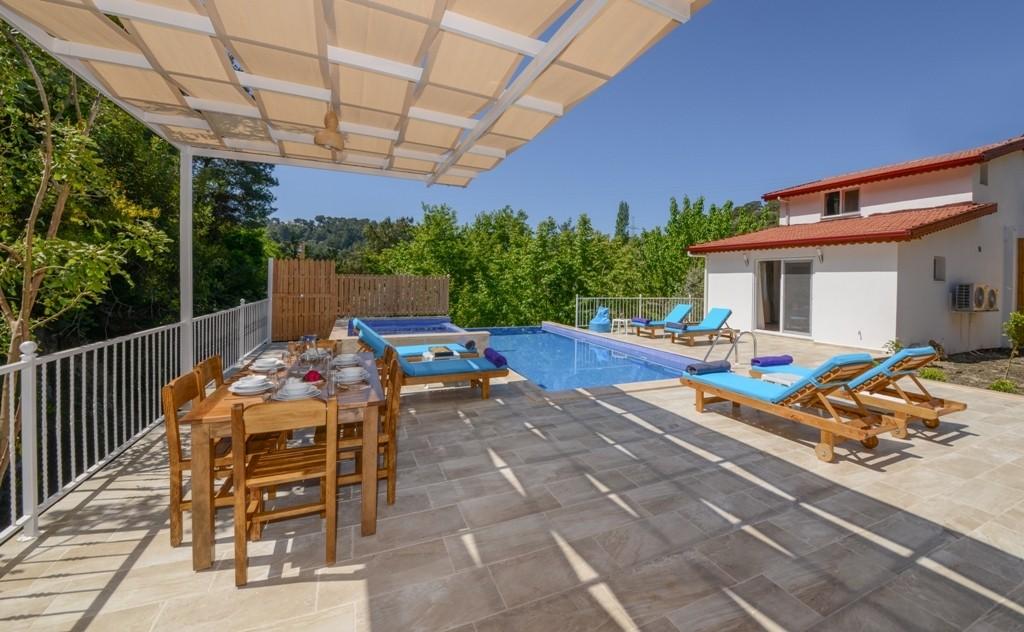 Kalkan İslamlar'da Yemyeşil Doğada, Özel Havuzlu, Jakuzili Villa-12094