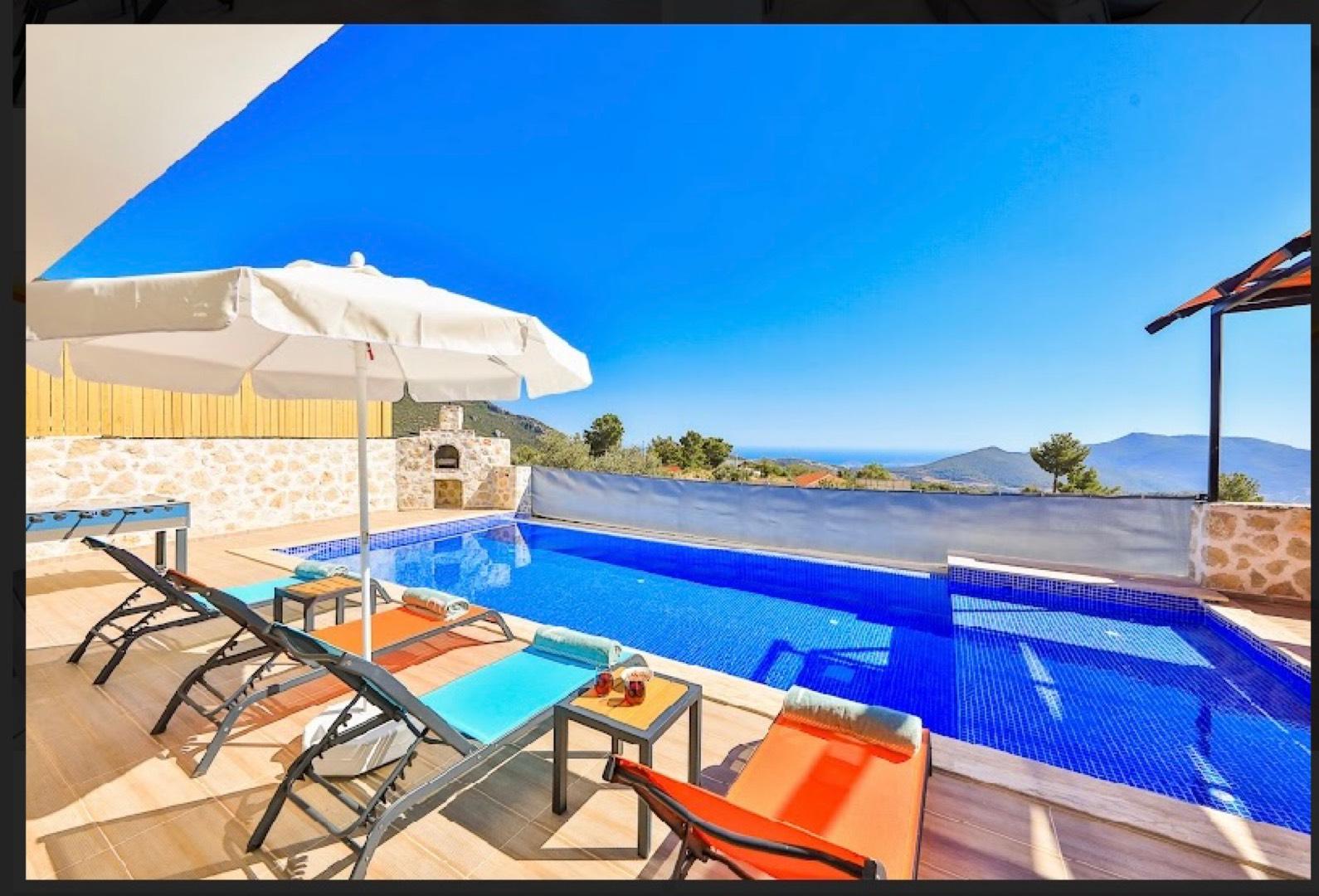 Kaş İslamlar'da Doğa İle İç İçe, Özel Havuzlu, Jakuzili, Kiralık Villa-28314