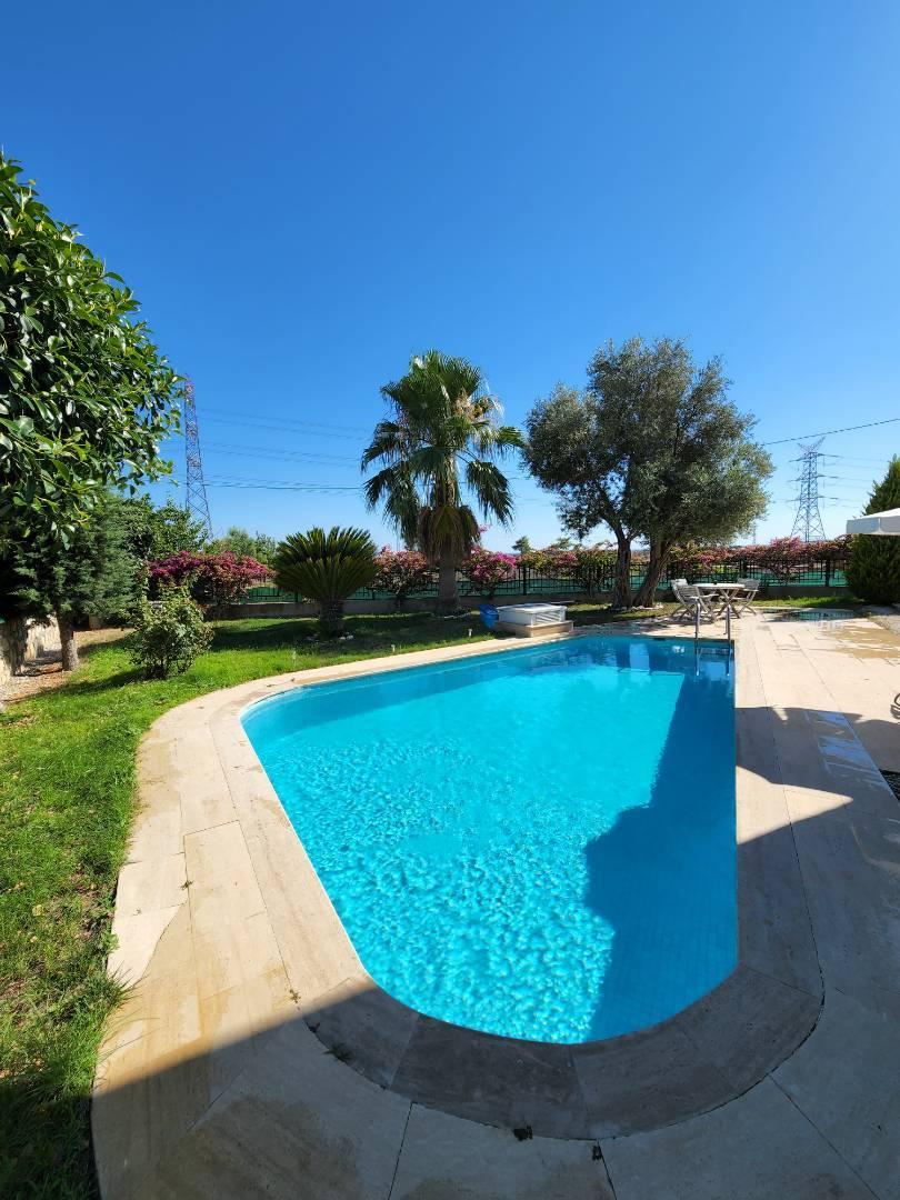 Antalya Manavgat'ta Geniş Bahçeli, Özel Havuzlu, 3+1 Şık Villa-23601