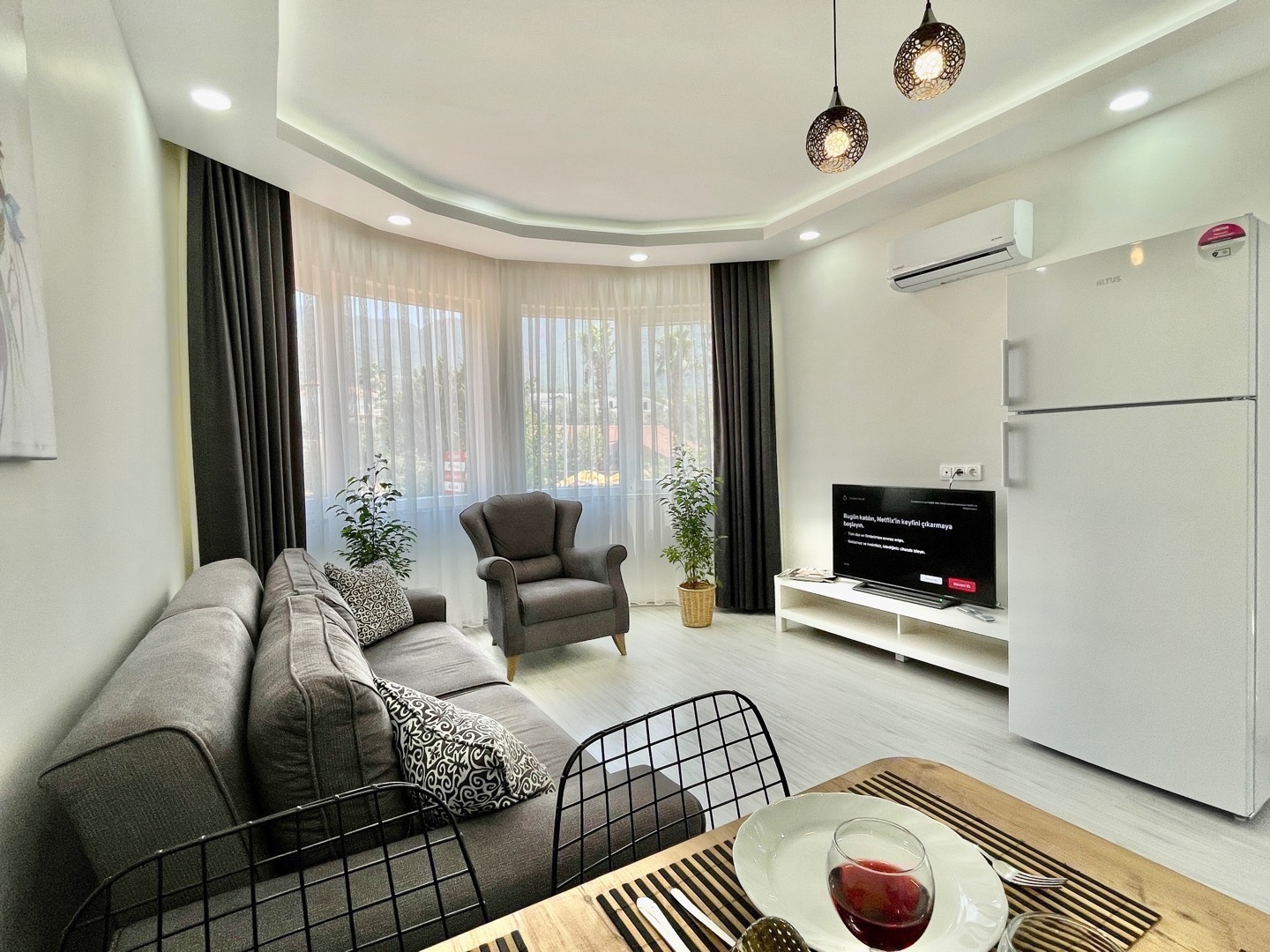 Fethiye'de Modern Tasarıma Sahip, 1+1, Yazlık, Kiralık Suit