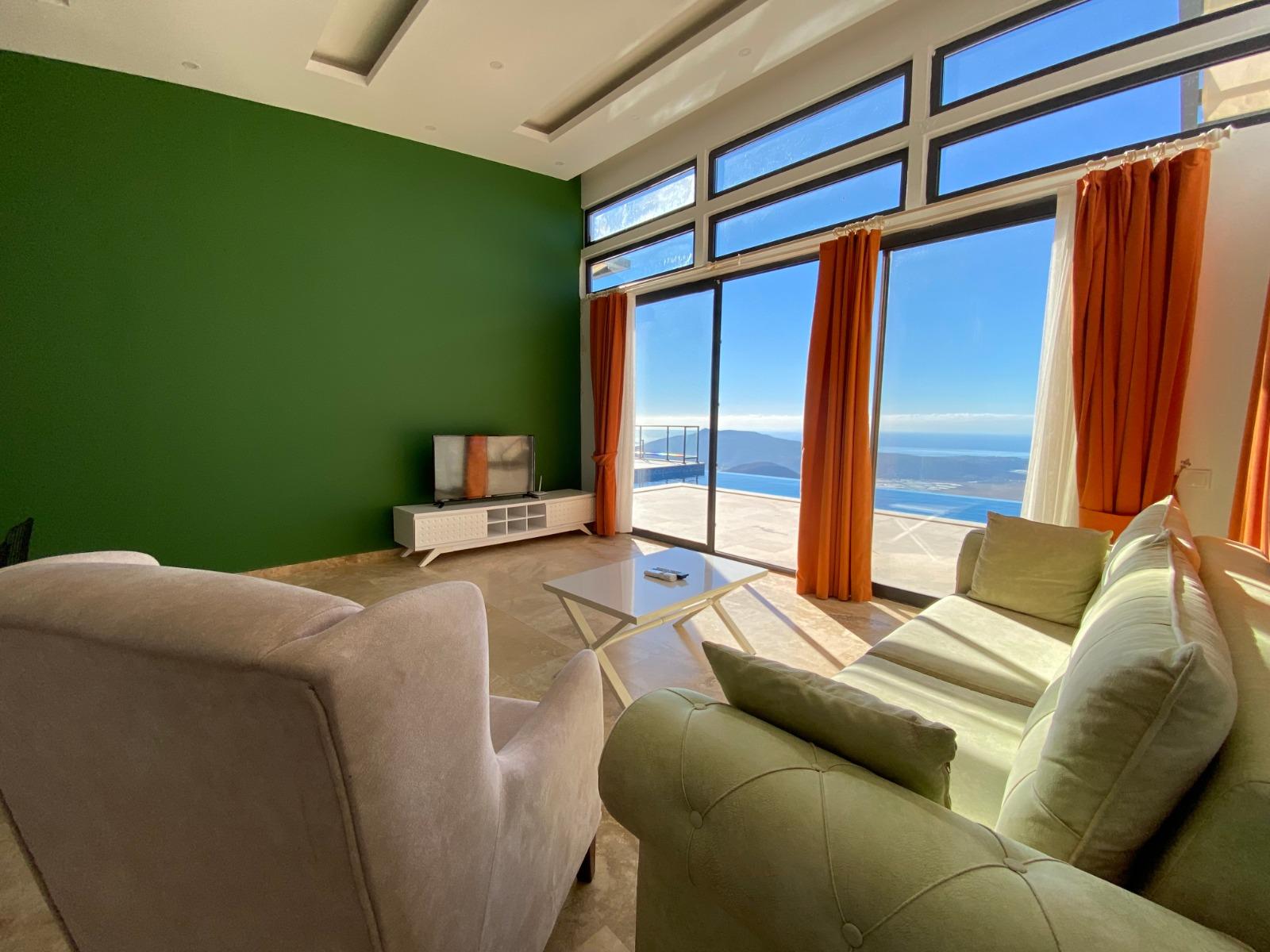 Kaş Üzümlü'de Enfes Manzaralı, Sonsuzluk Havuzlu, Balayı Villası-24397