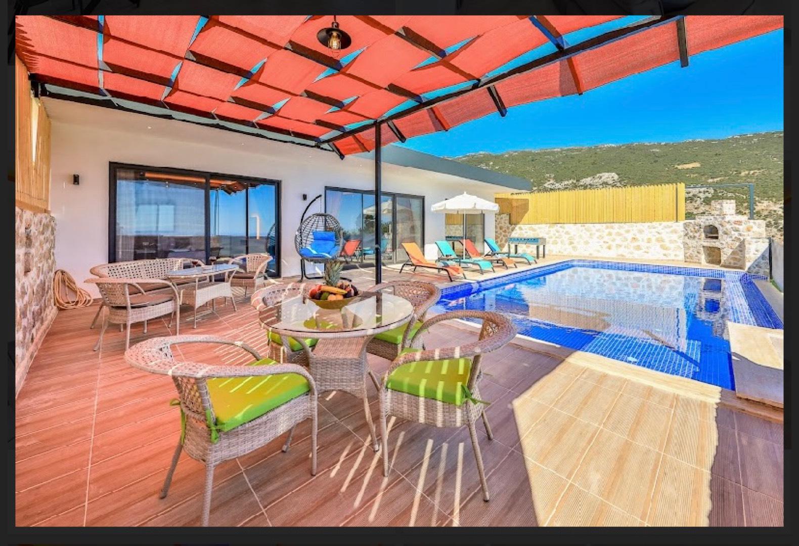 Kaş İslamlar'da Doğa İle İç İçe, Özel Havuzlu, Jakuzili, Kiralık Villa-28314