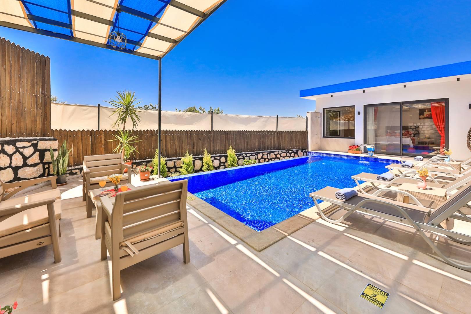 Kaş İslamlar'da Huzur Dolu Doğada, Özel Havuzlu, Kiralık Villa-26738