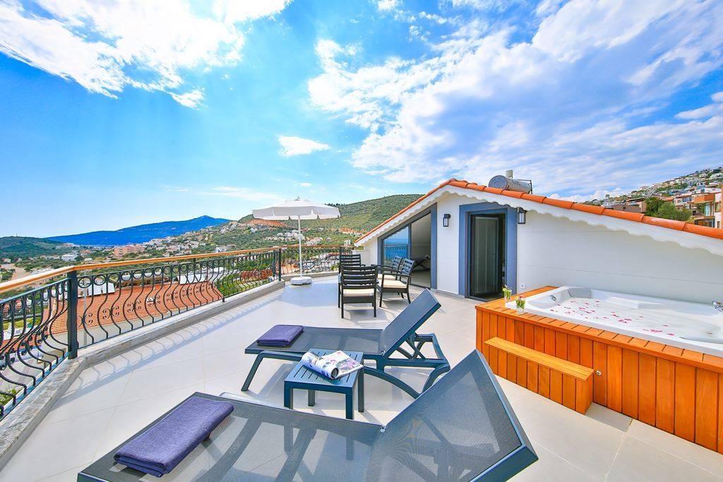 Kaş Kalkan'da Ferah Mimarili, Özel Havuzlu, Jakuzili Villa-19562