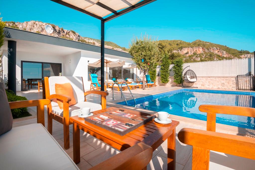 Antalya Kaş'ta Doğayla İç İçe, Özel Havuzlu, Jakuzili, Kiralık Villa-15411