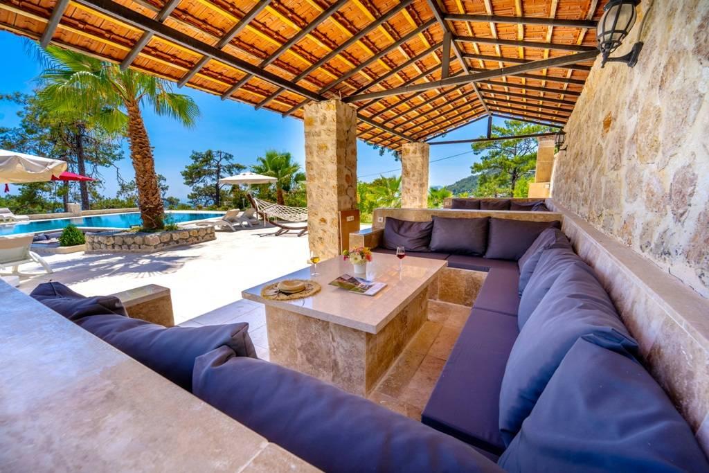 Kaş İslamlar'da Kalabalık Ailelere Uygun, Özel Havuzlu, Kiralık Villa-24299