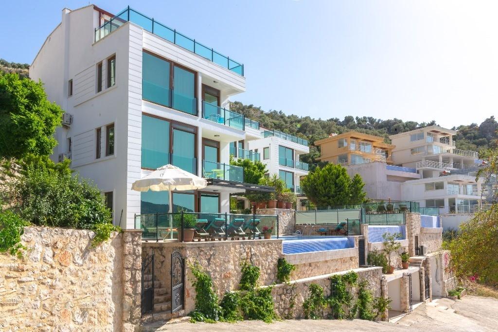 Kalkan Kışla'da Muhteşem Deniz Manzaralı, Özel Havuzlu, Modern Villa-19216