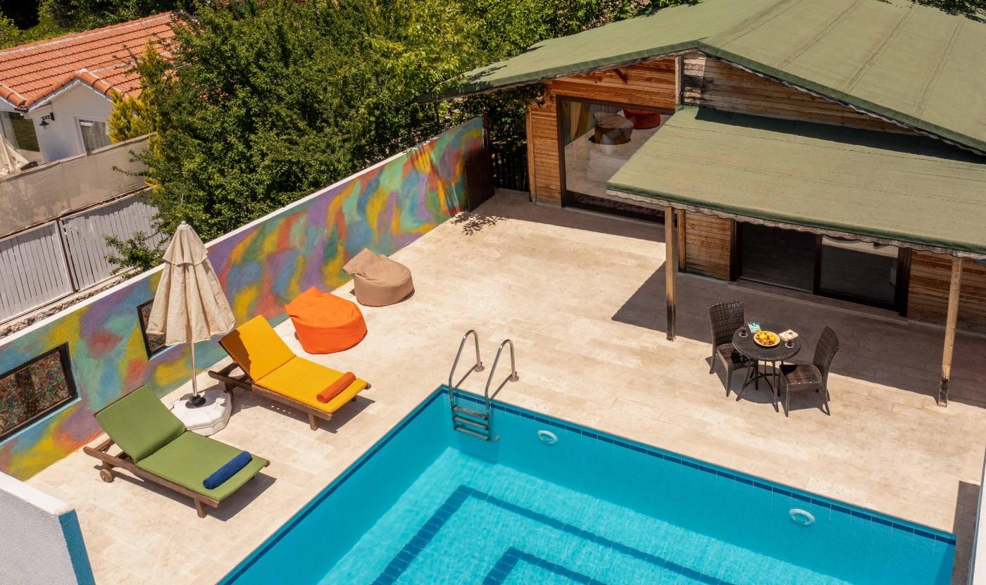 Kalkan İslamlar'da Eşsiz Doğa Manzaralı, Özel Havuzlu, Kiralık Villa-22783