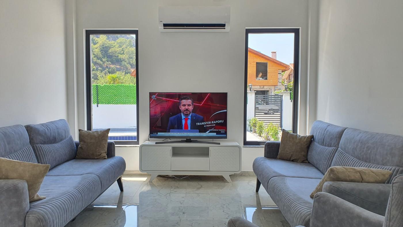 Ortaca Dalyan'da Benzersiz Konumda, Özel Havuzlu, Şık Villa-22445