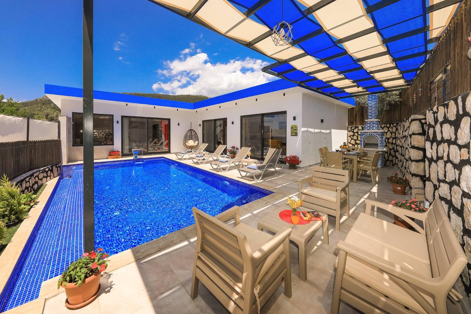 Kaş İslamlar'da Huzur Dolu Doğada, Özel Havuzlu, Kiralık Villa-26738