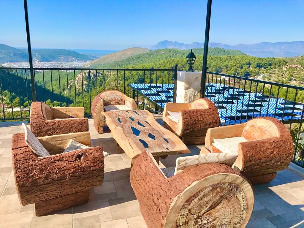 Kalkan Akbel'de Doğa İle İç İçe, Özel Havuzlu, Korunaklı Villa