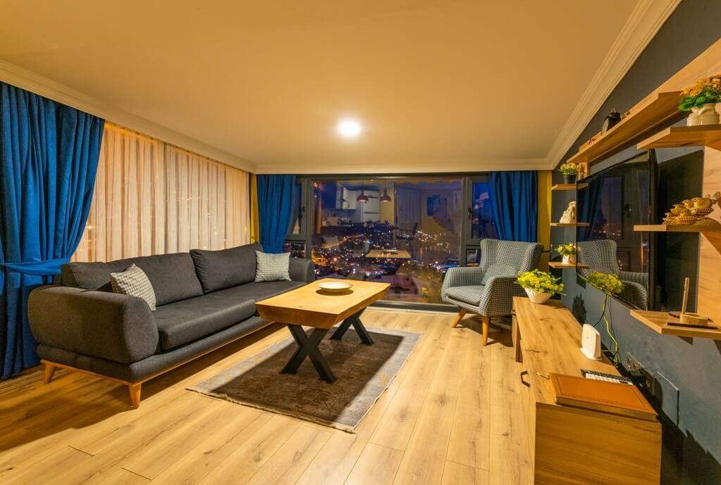Kaş Kalkan'da Deniz Manzaralı, Jakuzili, Lüks Daire