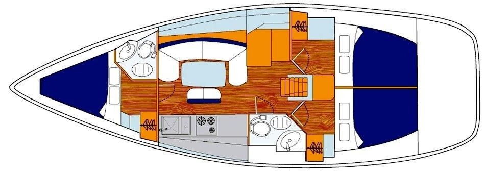 Fethiye'de İç Dekorasyonu Ahşap, 10 Kişi Kapasiteli Modern Yelkenli