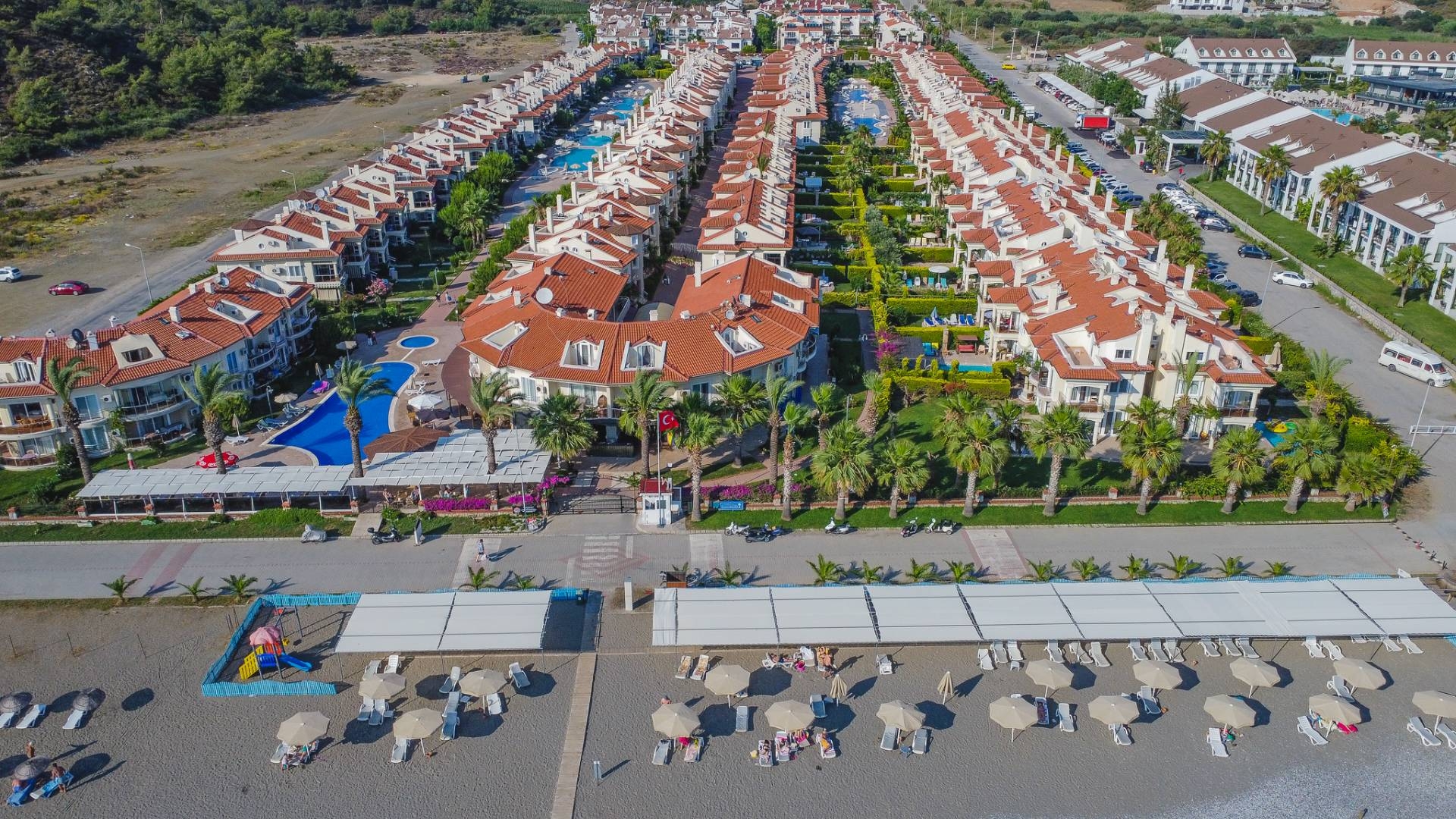 Fethiye'de Çalış Plajına Sıfır, Özel Plajlı, Ortak Havuzlu Daire