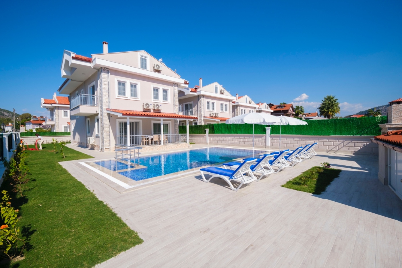 Dalyan'da Merkeze Yürüme Mesafesinde, Özel Havuzlu, 10 Kişilik Villa
