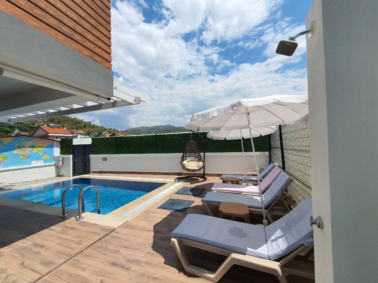 Fethiye Karagedik'te Modern Mimarili, Özel Havuzlu, 8 Kişilik Villa-25903