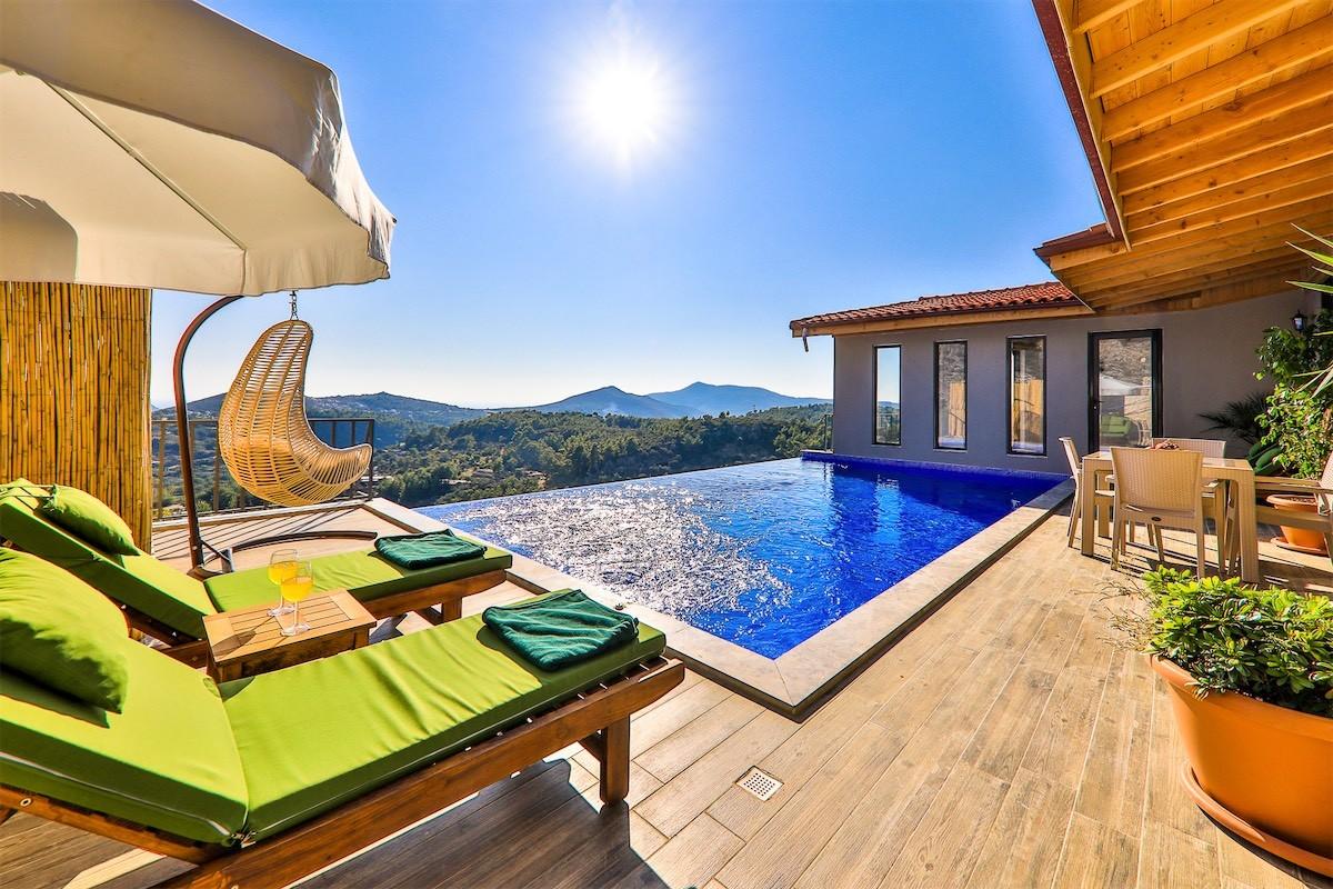 Kaş İslamlar'da Muhteşem Doğada, Kapalı Havuzlu, Modern Villa-15947