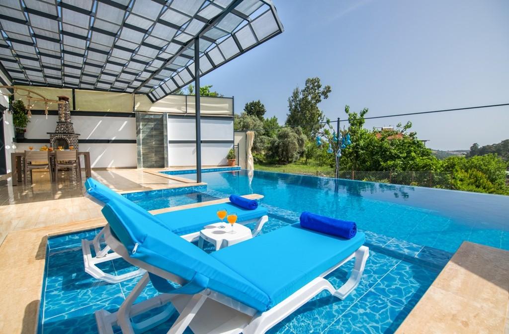Kalkan İslamlar'da Doğa Manzaralı, Özel Havuzlu, Jakuzili Villa-19691