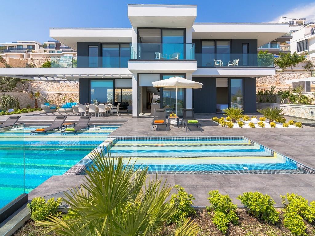 Kaş Kalkan'da Muhteşem Deniz Manzaralı, Sonsuzluk Havuzlu, Lüks Villa-15066