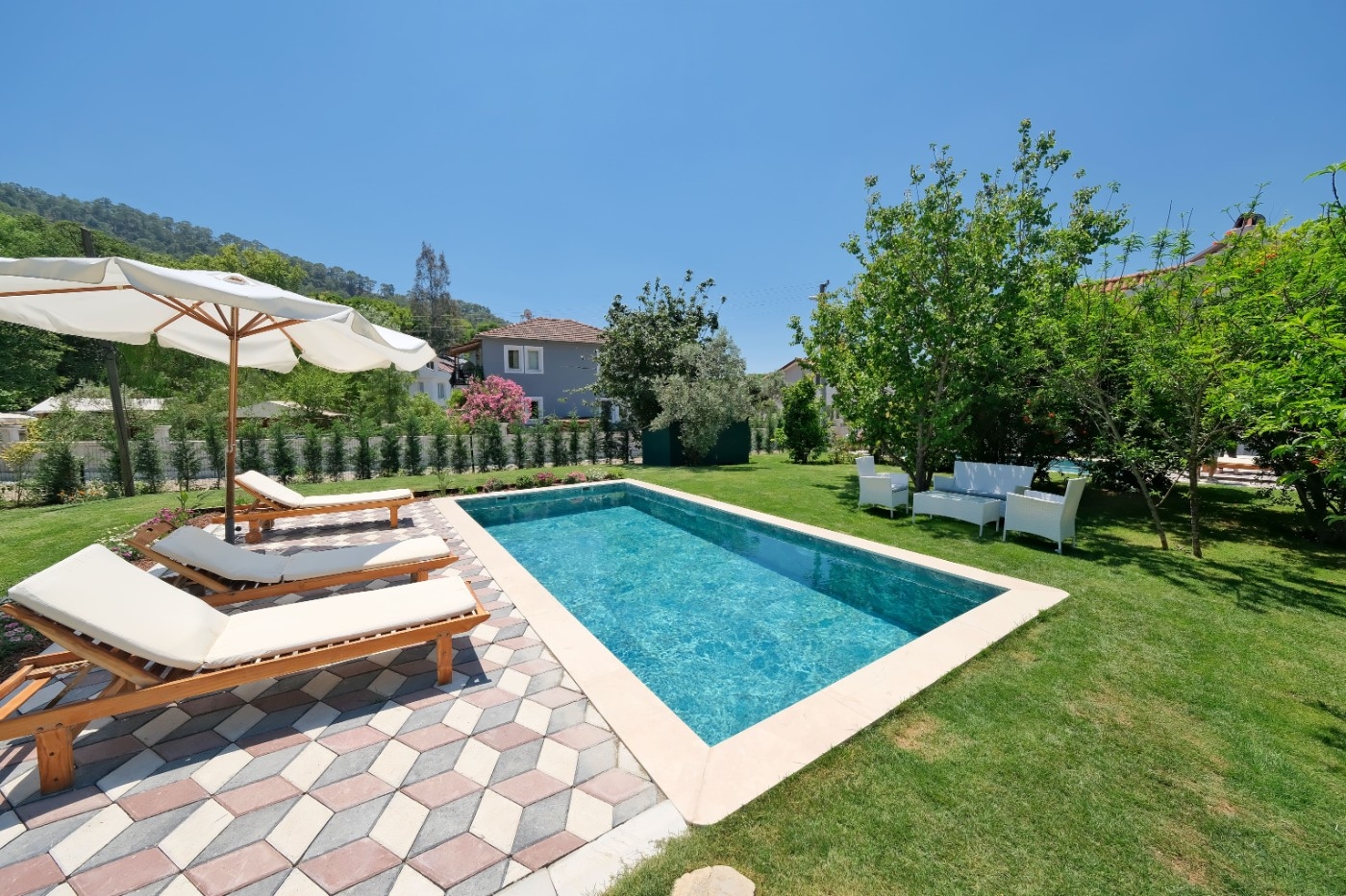 Fethiye İnlice'de Enfes Doğa Manzaralı, Özel Havuzlu, Kiralık Villa