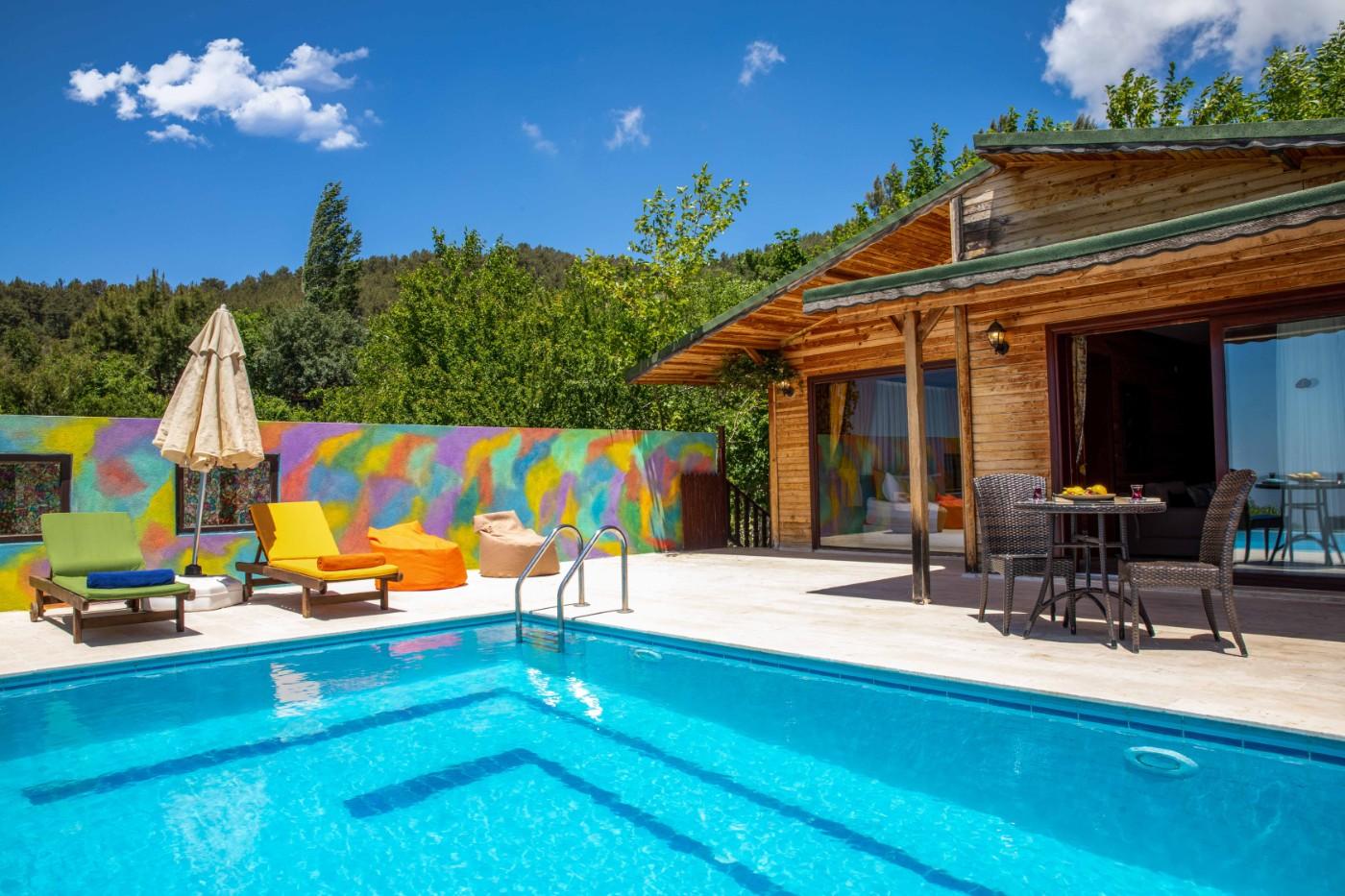 Kalkan İslamlar'da Eşsiz Doğa Manzaralı, Özel Havuzlu, Kiralık Villa-22783