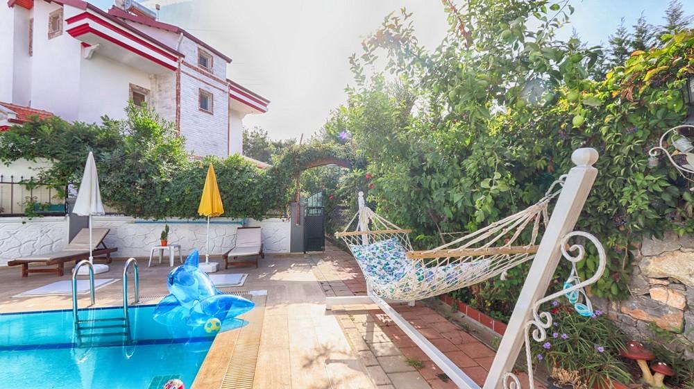 Fethiye Çiftlik'te Yeşillikler Arasında, Özel Havuzlu, Kiralık Villa-19591