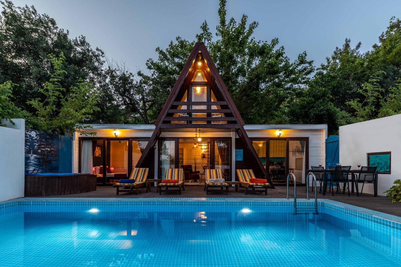 Kalkan İslamlar'da Deniz Manzaralı, Özel Havuzlu, Jakuzili, Şık Villa-22790