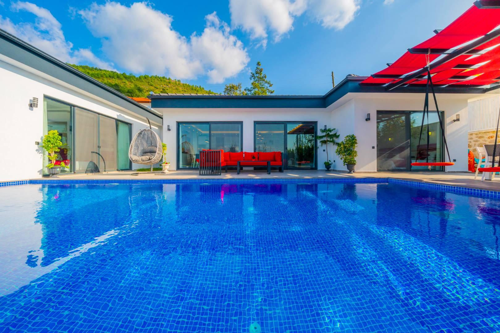 Kaş Üzümlü'de Muhteşem Doğada, Özel Havuzlu, Jakuzili Villa-29843